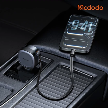 شارژر فندکی فست شارژ مک دودو MCDODO مدل CC-156 توان 75 وات با کابل