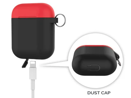 کاور سیلیکونی دو درب قلاب دار ایرپاد 1 و 2 آها استیل AHAStyle PT46 Case Airpods 1/2