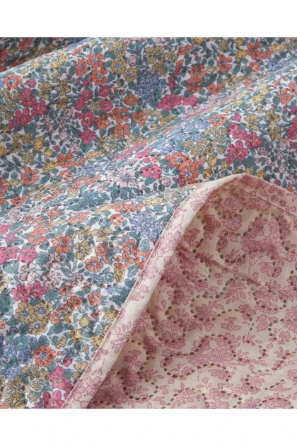 روکش چندمنظوره کینگ سایز English Home مدل Floral Serenade پلی‌استر - آبی