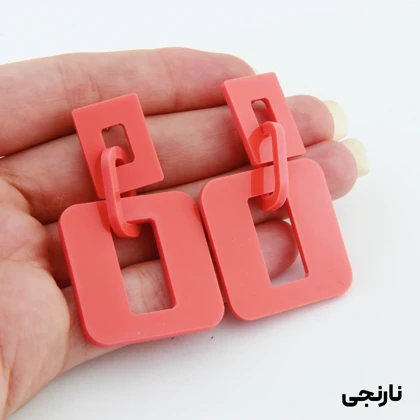 گوشواره زنانه مدل مربعی بزرگ فانتزی