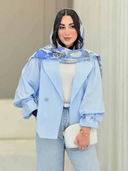 مانتو جیب نما سرشانه پاگن