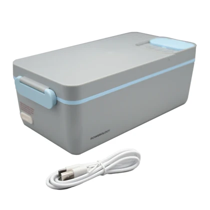 ظرف غذا گرمکن پرتابل پاورولوژی مدل Lumo-PLBF818GYBL ظرفیت 1 لیتر به همراه کیف