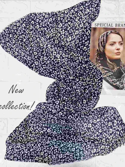 شال نخی بهاره وارداتی طرح گل مدل W126