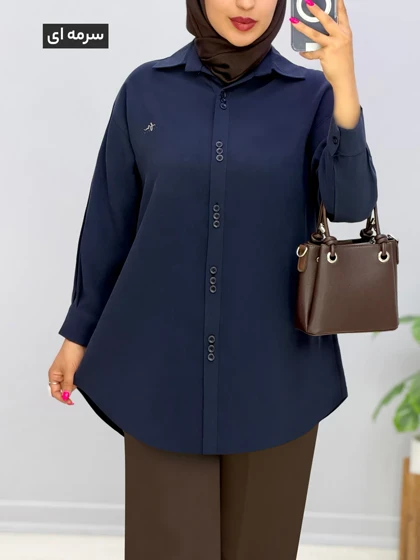 شومیز مانتویی سیلک شیلدا کد 9571220