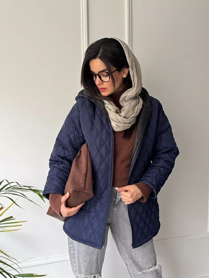 کاپشن زنانه کلاهدار آستردار ونوس **