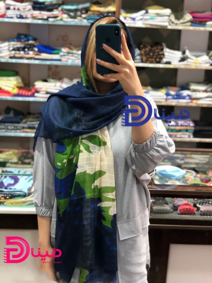 شال وسط ساده آبرنگی نخی