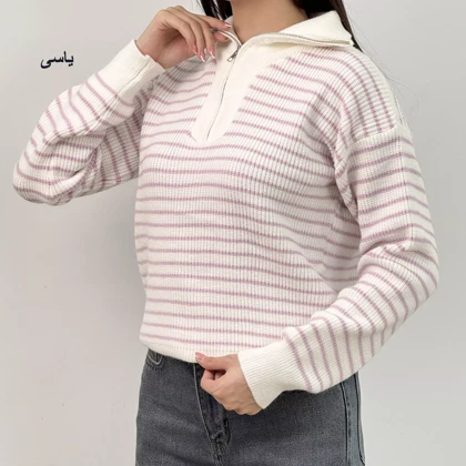 پلیور بافت نیم زیپ 1007351