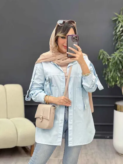 مانتوجلو سگک آستین پاگن