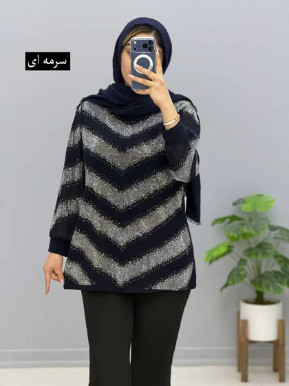 بلوز یقه گرد ویسکوز شانا کد 205603