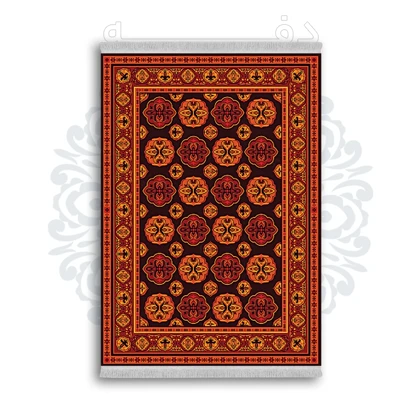 *جدید* فرشینه از جنس پارچه شانل مخمل ترک طرح فانتزی برند دفه کد 519