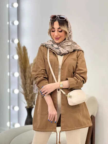 مانتو جین رنگی پایین گت آوا