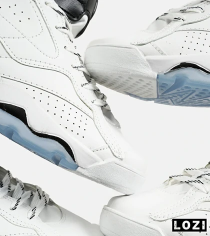 کفش کتانی ساق‌دار مردانه سفید زرد Nike air jordan 5 v02