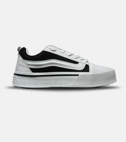 کفش اسنیکرزونس مردانه و زنانه سفید مشکی VANS مدل 8211