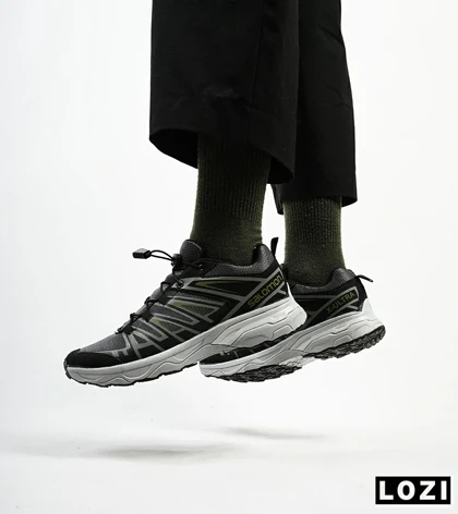 کفش کتانی مشکی طوسی سبز Salomon X ULTRA