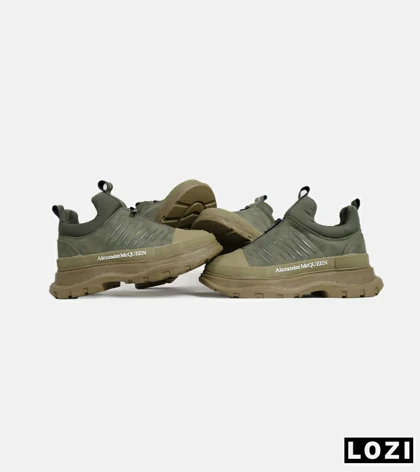 کفش کتانی نیم ساق زیتونی Alexander McQueen مدل 5758