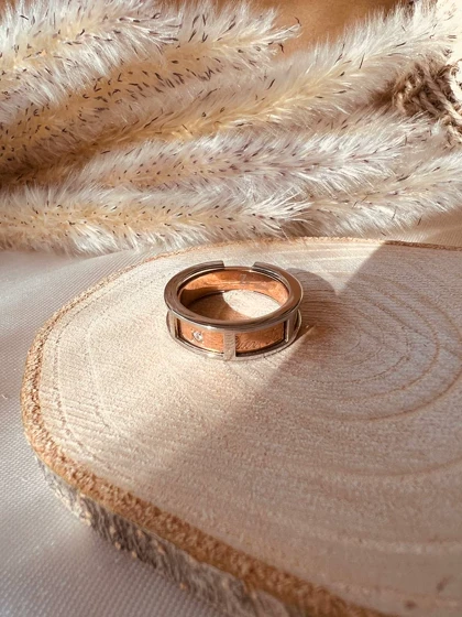 انگشتر believe in تک نگین استیل