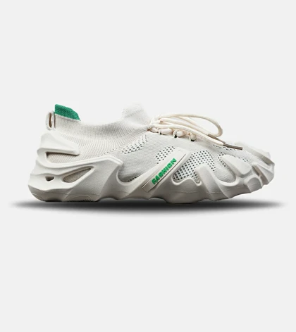 کفش کتانی مردانه سفید سبز BALENCIAGA مدل 9010