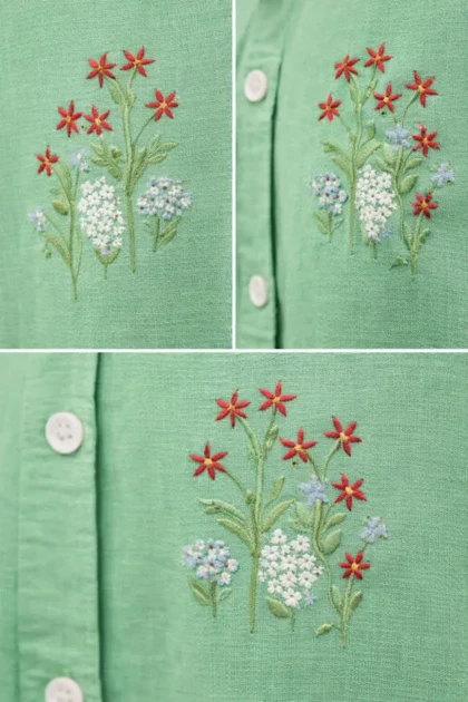 مانتو لینن گلدوزی گلسا 1