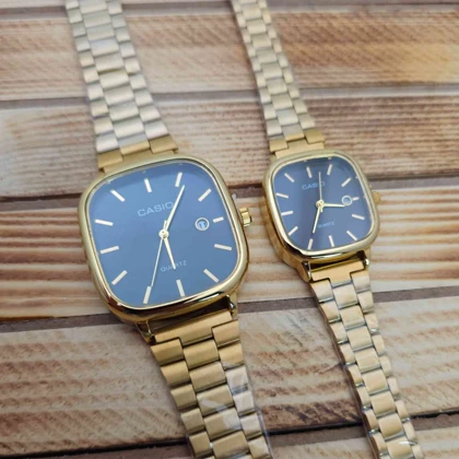 ساعت مچی ست مردانه و زنانه کاسیو اولدمانی Casio A963 تاریخ دار با موتور کوارتز