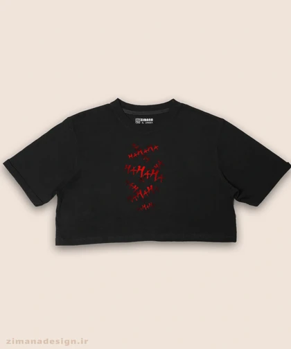 کراپ زنانه طرح هاهاهاها کد 983