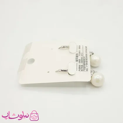 گوشواره آویز ژوپینگ زنانه نگین‌دار سیلور