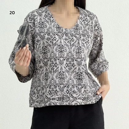 شومیز زنانه نخ چرخکاری جلو بسته | آی بولک