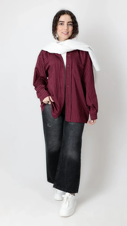 شومیز پری راه راه