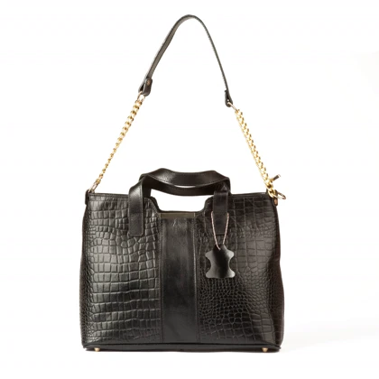 کیف چرم طبیعی زنجیر دار