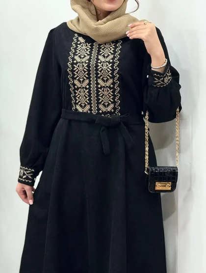 پیراهن مانتویی گلدوزی هدیه