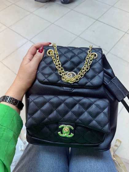 کوله پشتی چرم دخترانه شنل