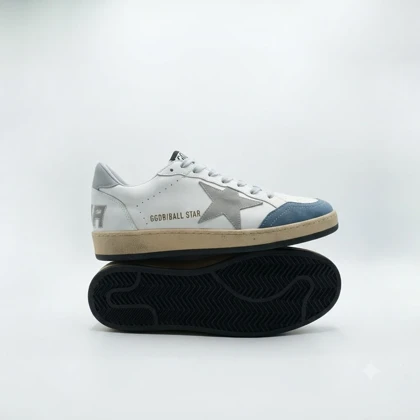 کفش کتانی ونس مدل Golden Goose سفید طوسی آبی کد 295805