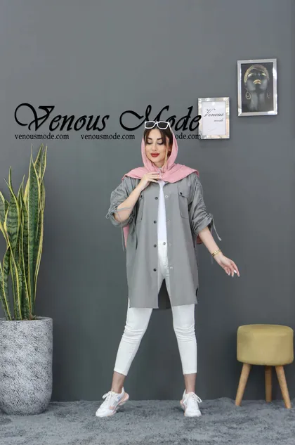 مانتو دوجیب آستین گت