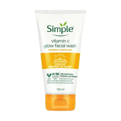 ژل شستشوی صورت روشن‌کننده حاوی ویتامین C سیمپل مدل Simple Vitamin C Brightening Facial Cleanser