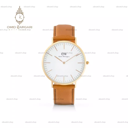 ساعت مچی دنیل ویلینگتون بند چرمی قهوه ای Daniel Wellington