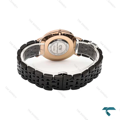 ساعت دنیل ولینگتون مردانه مشکی قاب رزگلد DW-6329-G