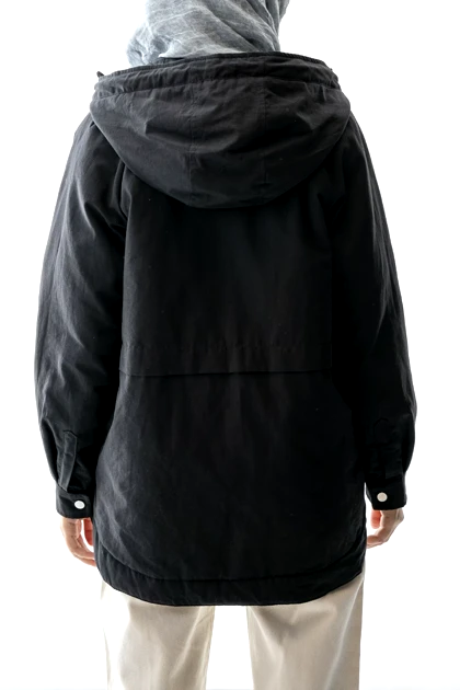 بارانی کلاه دار آستین رگلان زنانه