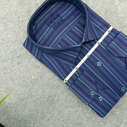 پیراهن استین بلند مردانه _ طرح راه راه قواره کلاسیک