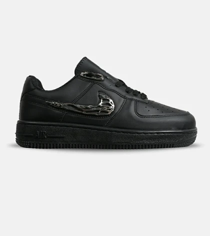 کفش کتانی مردانه و زنانه مشکی نایک NIKE AIR FORCE 1.7 lv8 Black gold مدل 7061