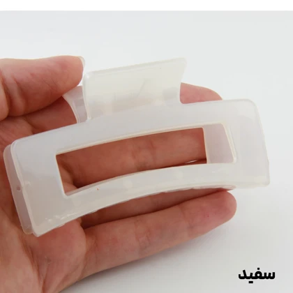 کلیپس دخترانه مدل مستطیل ساده دو رنگ
