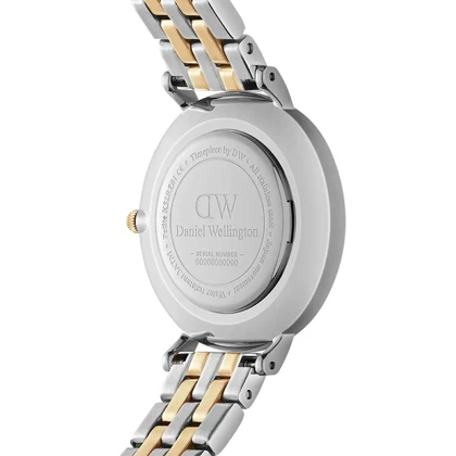 ساعت دنیل ولینگتون زنانه دورنگین دورنگ طلایی صفحه سفید DW-5377-L