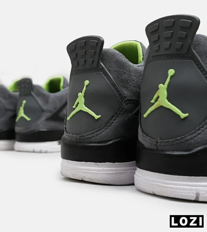 کتانی ساق‌دار مردانه خاکستری سبز Nike air jordan 4