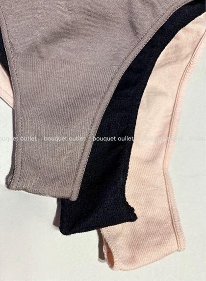 پک سه عددی شورت بک‌لس کلاسیک زنانه برند lefyies seamless thongs