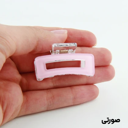 کلیپس دخترانه مدل مستطیل خطی طرح شیشه ای
