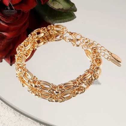 دستبند زنانه زنجیری Byzantine Link Chain Bracelet G1