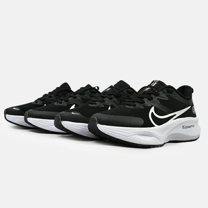 کفش اسپرت کتانی نایک زوم ایکس طرح لبخند مشکی سفید zoom x smile کد 266707