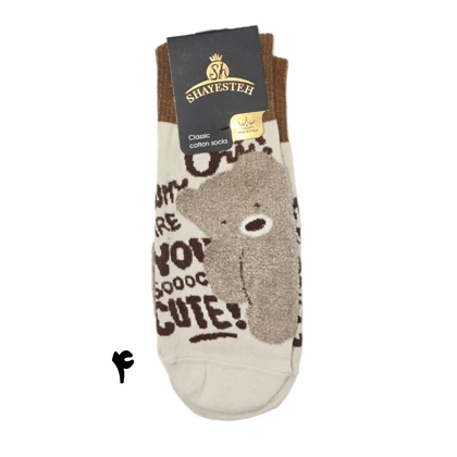 جوراب نیم ساق بوکله تدی نخی درجه 1 برند شایسته