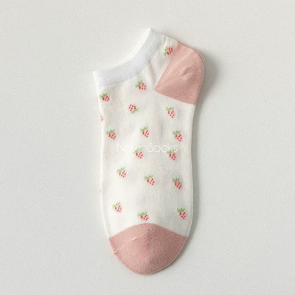 جوراب مچی شکوفه ی توت فرنگی