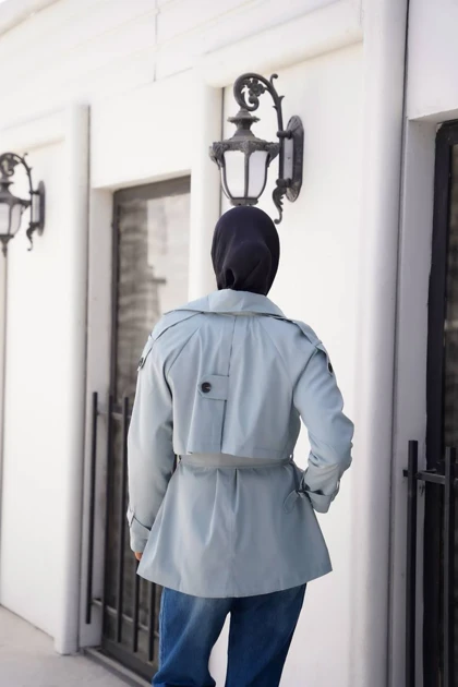 بارانی زنانه مدل 4 دکمه قد 80 آستردار