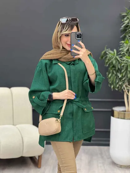 مانتو کمر گت بغل چاک