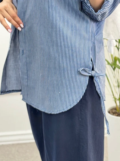 مانتو شومیزی راه راه دل آرا